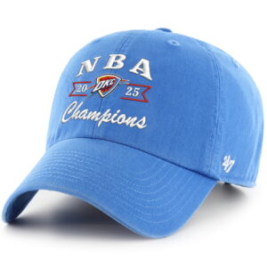 Men's '47 Blue Oklahoma City Thunder 2025 NBA Finals Champions Clean Up Adjustable Hat