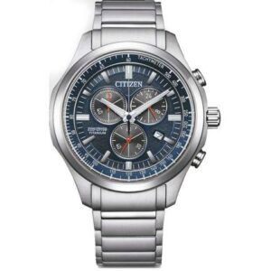 Men's Citizen Blue Dial Super Titanium Chronograph Watch AT2530-85L