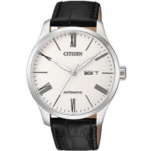 Men's Citizen Dress Automatic Black Leather Strap Watch NH8350-08A