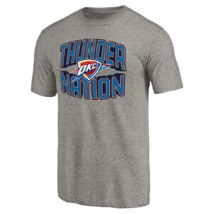 Men's Gray Oklahoma City Thunder Thunder Nation Hometown Collection Tri-Blend T-Shirt