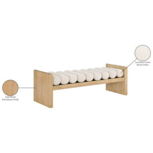 Meridian Furniture Waverly Cream Bench