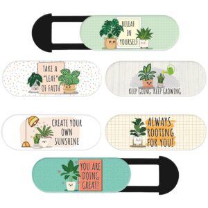 MESMOS Laptop Camera Cover Slider Cute, Webcam Cover Slide, Laptop Accessories, Computer iPad Accessories, Fits MacBook Pro & Air, iPhone, iMac Echo (Plants (Large Size))