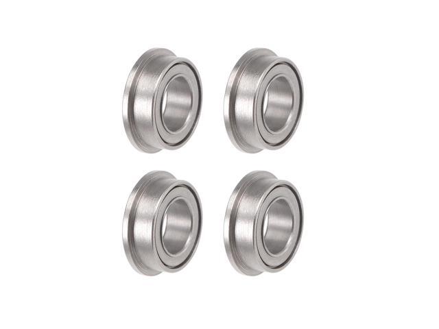 MF74ZZ Flange Ball Bearing 4x7x2.5mm Shielded Chrome Bearings 4pcs