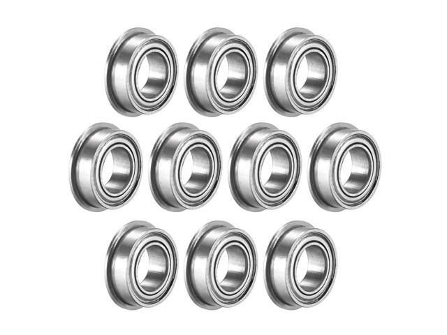 MF95zz Flange Ball Bearing 5x9x3mm Double Metal Shielded (GCr15) Chrome Steel Bearings 10pcs
