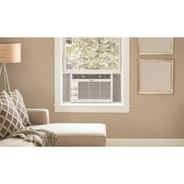 Midea 5,000 BTU 150 Sq ft Mechanical Window Air Conditioner, White, MAW05M1WWT, New