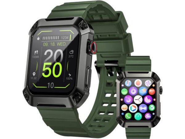 Military Smart Watches for Men - 5ATM/IP68K Waterproof, Blood Oxygen, Heart Rate, Sleep Monitor, Fitness Tracker Rugged Smart Watch for Compatible Military Smart Watches for Men - 5ATM/IP68K Waterproof, Blood Oxygen, Heart Rate, Sleep Monitor, Fitness Tracker Rugged Smart Watch for Compatible