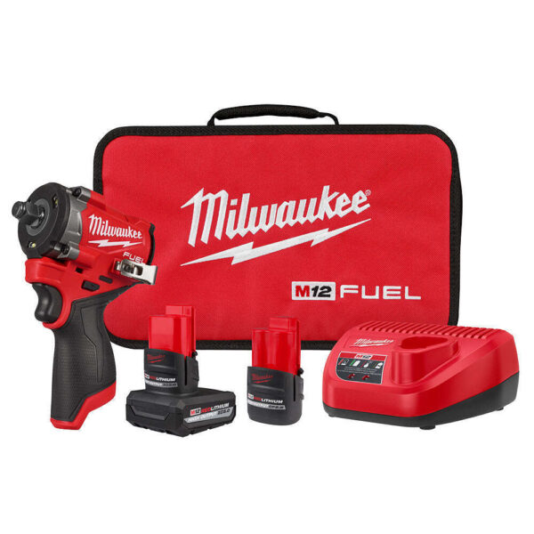 Milwaukee 2563-22 M12 FUEL 12V 1/2" Corddles Stubby Impact Wrench Kit Milwaukee 2563-22 M12 FUEL 12V 1/2" Corddles Stubby Impact Wrench Kit