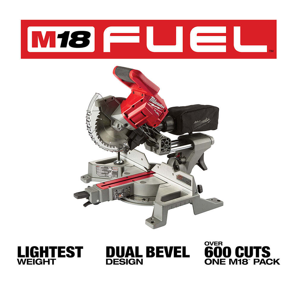 Milwaukee 2733-80 M18 FUEL 18V 7-1/4" Dual Sliding Miter Saw - Bare Tool Recon