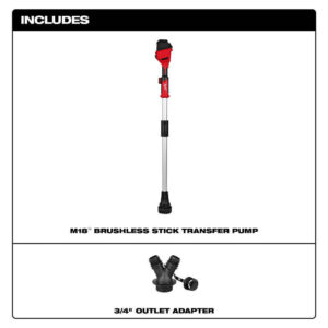 Milwaukee 2940-20 M18 18V Brushless Cordless Stick Transfer Pump - Bare Tool