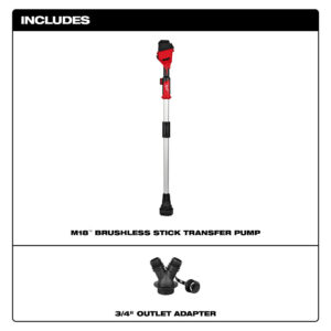 Milwaukee 2940-20 M18 18V Brushless Cordless Stick Transfer Pump - Bare Tool