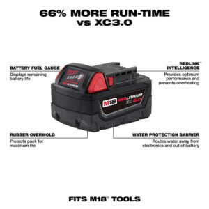 Milwaukee 48-11-1852 M18 18V 5.0Ah REDLITHIUM XC Extended Battery - 2pk