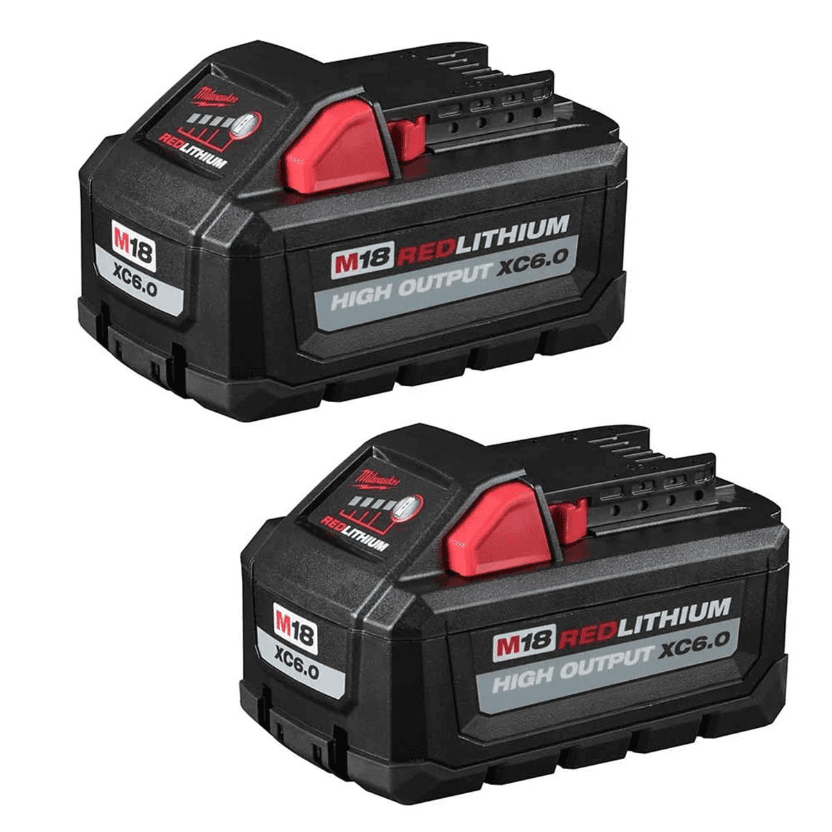 Milwaukee 48-11-1862 M18 REDLITHIUM HIGH OUTPUT XC 6.0Ah Battery Pack (2pc)