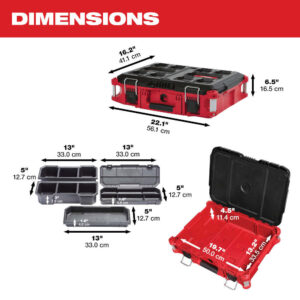Milwaukee 48-22-84KIT3 PACKOUT 4 Piece Tool Box Bundle w/ Deep Organizer