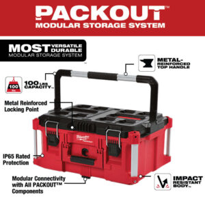 Milwaukee 48-22-84KIT4 PACKOUT 4 Piece Rolling Tool Box Bundle