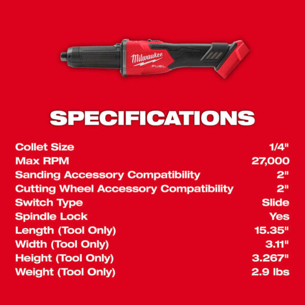Milwaukee M18 FUEL Die Grinder - Powerful & Versatile Tool