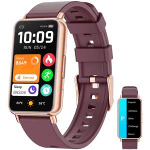 Mingdaln Fitness Tracker for Men Women, 1.45" with 100 Sport Mode/Activity Tracker/IP68 Waterproof, fits for Android iPhone Devices (Red)