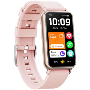 Mingdaln Fitness Tracker for Men Women, 1.47" with 100 Sport Mode/Activity Tracker/IP68 Waterproof, fits for Android iPhone Devices (Pink)