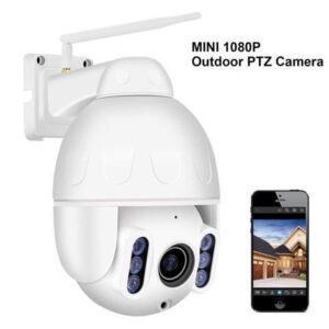 Mini 1080P Outdoor WiFi Security Camera 4X Optical PTZ Auto Focus 30m Night Vision 150° Viewing Angle External SD Card Slot IP65 Weatherproof