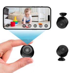 Mini Camera 1080P WiFi, Small Camera with Motion Detection APP Control, Wireless Nanny Cam for Home Security Monitoring, Real-Time Record, 1Pack