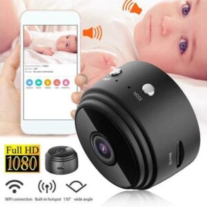 Mini Camera with Audio,Wireless WiFi Hidden Mini Camera 1080P HD Home Security Cams with Cell Phone App(iOS/Android),Portable Tiny Nanny Cam with IR