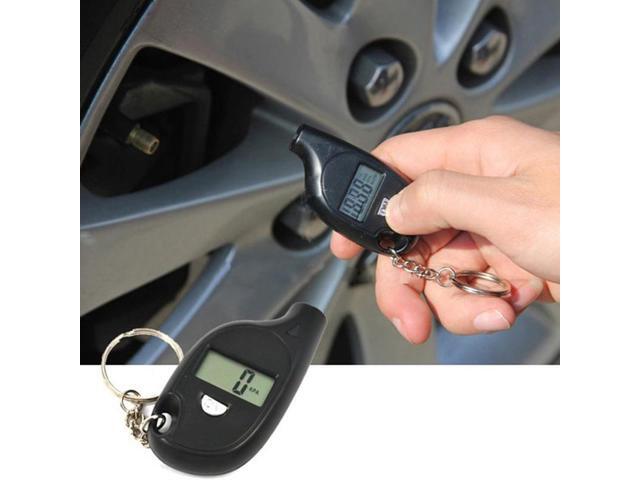 Mini Keychain Style Tire Gauge Digital Lcd Display Car Tire Air Pressure Tester Meter Auto Car Motorcycle Tire Safety Alarm