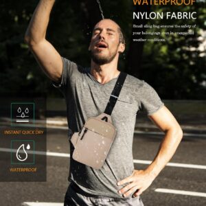 Mini Sling Bag for Men Women, Waterproof Utility Crossbody Backpack Chest Bag for Hiking Travel Sports Running