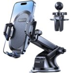 Miracase Phone Holders for Your Car, Multifunctional Car Phone Holder with Suction Cup Base, Hands Free Universal Cell Phone Car Mount, Automobile Phone Mount Car for iPhone...