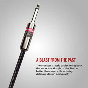 Monster Prolink Classic 3ft 1/4" Instrument Cable - Straight to Straight, Durable Audio Connection