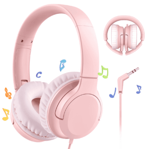 Mpow Kids Headphones for Girls/Boys/Children/Teens Adjustable, 94dB Safe Volume Foldable Stereo Tangle-Free Kids Headphones for School Airplane Travel Tablets, Over-Ear...