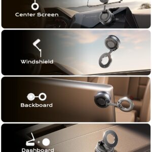 MRGLAS 2025 Upgraded Vacuum Magnetic Phone Holders for Your Car, 360° Adjustable Foldable Magsafe Suction Cup Phone Mount for iPhone [89+LBS Suction+2800gf Magnet] Car Truck...