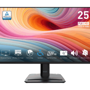 MSI 24.5" 120 Hz IPS FHD Monitor 1ms (MPRT) / 4ms (GTG) Adaptive-Sync sRGB 99% Flat Panel PRO MP252 E2