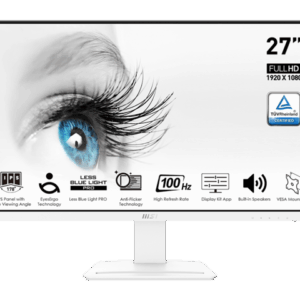 MSI 27'' 100 Hz IPS FHD Gaming Monitor 1ms (MPRT) / 4ms (GTG) 106% sRGB (CIE 1976) Flat Panel Pro MP273AW