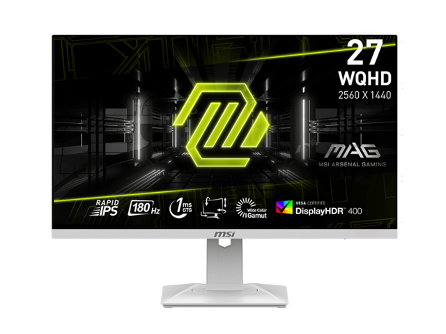 MSI 27" 180 Hz Rapid IPS QHD Gaming Monitor 2560 x 1440 (2K) 1ms (GTG) MAG 274QRFW