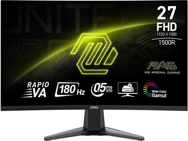 MSI 27" 180 Hz Rapid VA FHD Gaming Monitor Adobe RGB / DCI-P3 / sRGB: 78% / 73% / 93% MAG27C6F