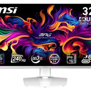 MSI 32" 240 Hz OLED UHD Gaming Monitor Adaptive Sync MPG 321URXW QD-OLED