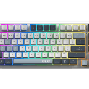 MSI Forge GK600 TKL Wireless Gaming Keyboard - Mechanical Linear Switches, Dye-Sublimated PBT Keycaps, Anti-Slip Base, RGB, USB 2.0, Bluetooth, 2.4