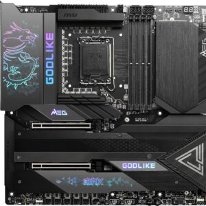 MSI MEG Z790 GODLIKE MAX Gaming Motherboard (Supports 12th/13th/14th Gen Intel Processors, LGA 1700, DDR5, PCIe 5.0, M.2, 10Gbps LAN, USB 3.2 Gen2, Wi-Fi 7, Bluetooth 5.4,...