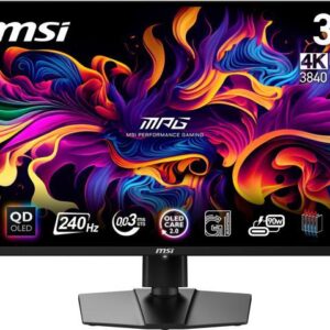 MSI MPG 321URX QD-OLED 32" 16:9, QD-OLED Gaming Monitor, 240Hz 0.03ms, 3840 x 2160 (UHD), Height Adjustable Arm, RGB, AI ENGINE