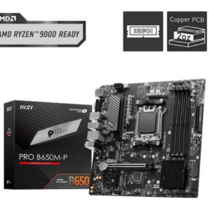 MSI PRO B650M-P AM5 Ryzen 7000 DDR5 SATA 6G 2x M.2 2.5G LAN 7.1 Audio mATX Motherboard