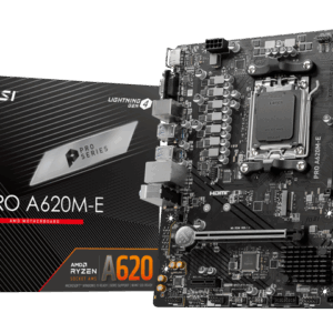 MSI PRO PRO A620M-E AM5 AMD A620 SATA 6Gb/s DDR5 mATX Motherboards AMD Ryzen™ 7000 Series Desktop Processors
