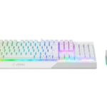 MSI Vigor GK30 Gaming Keyboard & GM11 Gaming Mouse Combo - Mechanical Membrane Switches, 6-Zone RGB, Water Repellent & Splash-Proof, 5000 DPI - White