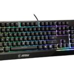 MSI Vigor GK30 Gaming Keyboard - Mechanical Membrane Switches, 6-Zone RGB, Water Repellent & Splash-Proof, 5000 DPI - Black