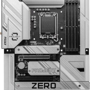 MSI Z790 Project Zero Gaming Motherboard (Support 14th/13th/12th Gen Intel Processors, LGA 1700, DDR5, PCIe 5.0, M.2 Slots, 2.5Gbps LAN, USB 3.2 Gen2, HDMI/DP, Wi-Fi 7,...