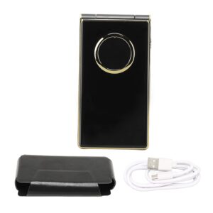 Mtlavishness Clamshell Mobile Phone Ideal for Seniors with 2G Connectivity Large Screen Long Standby and 5900mAh Battery Gold Color for Easy Communication and Enjoying Life