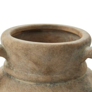My Texas House 12" Taupe Solid Handled Ceramic Vase