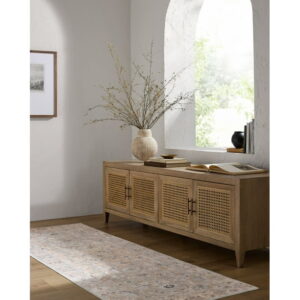 My Texas House Washable Everly Cream 2'6" x 7' Washable Runner Rug