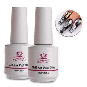Nail Art Foil Glue Gel for Foil Stickers Nail Transfer Tips Manicure Art DIY 15ML UV LED Lamp Required Soak Off