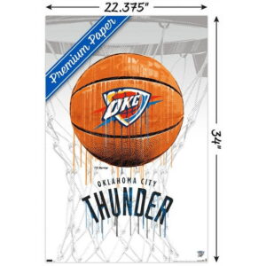 NBA Oklahoma City Thunder - Drip Basketball 21 Wall Poster, 22.375" x 34"