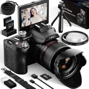 NBD Digital Camera 5K 64MP 16X Optical Zoom Camera for Photography with 32GB TF Card