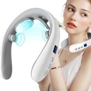 Neckology Intelligent Neck Massager with Heat, Electric Pulse Neck Massager for Pain Relief, Wireless Neck Massager for Women